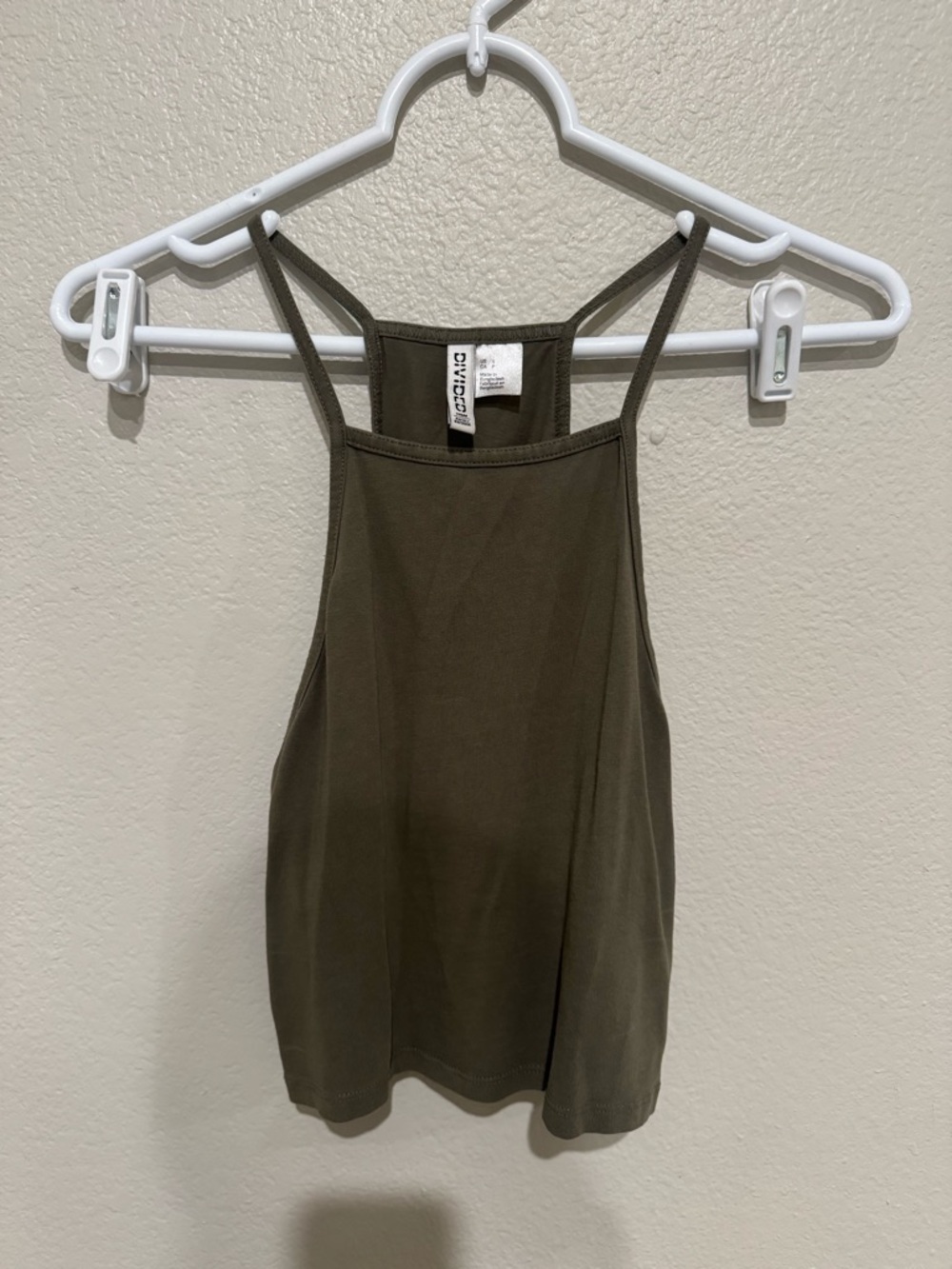 Divided by H&M Olive Green High Neck Tank Top